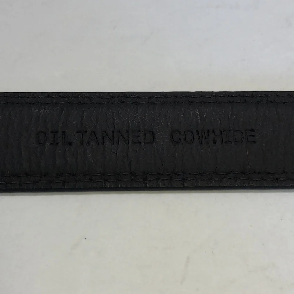 Canterbury Brown Silver Oil Tanned Cowhide Leather Belt size 40